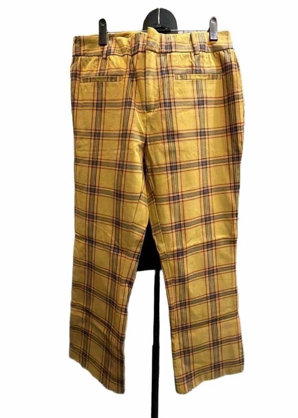 877 Anthropologie The Essential Collection Size 8 Yellow Plaid Pants